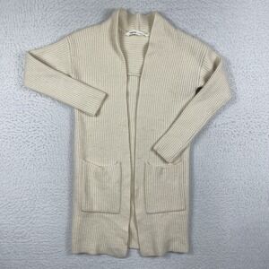 Athleta Sweater‎ Womens Small Cream Sunday Open Cardigan Wool Cashmere Cozy Work